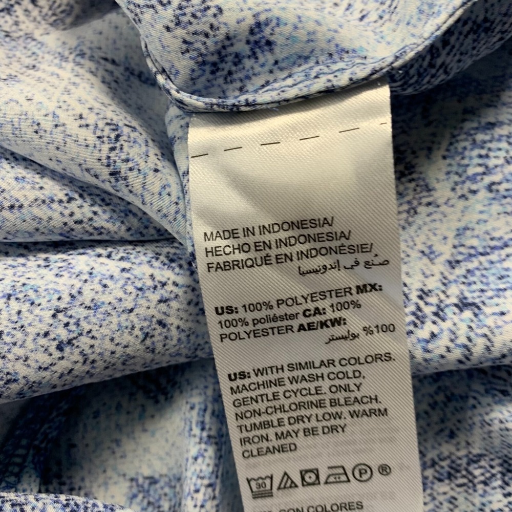 CHICOS Blouse Womens Size 2 / Large Top Blue - Picture 7 of 7